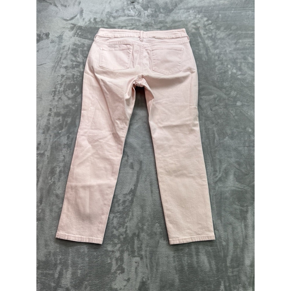 NYDJ Jeans Womens Sz 10P Pink Alina Convertible Ankle Lift Tuck Beach Walking